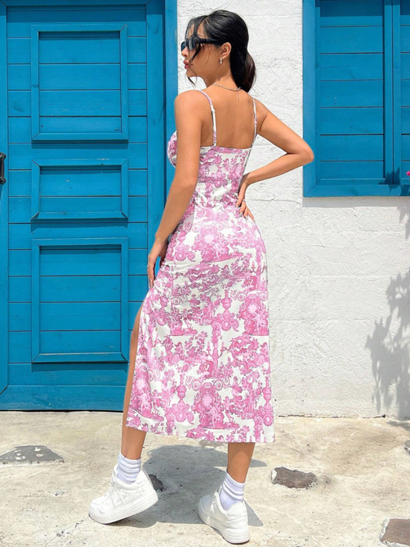 Robe Longue Droite Imprimée