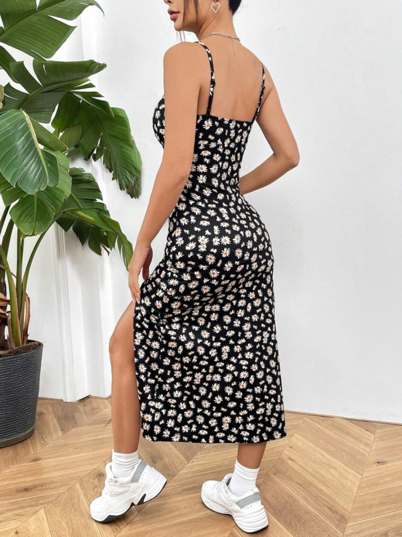 Robe Longue Droite Imprimée