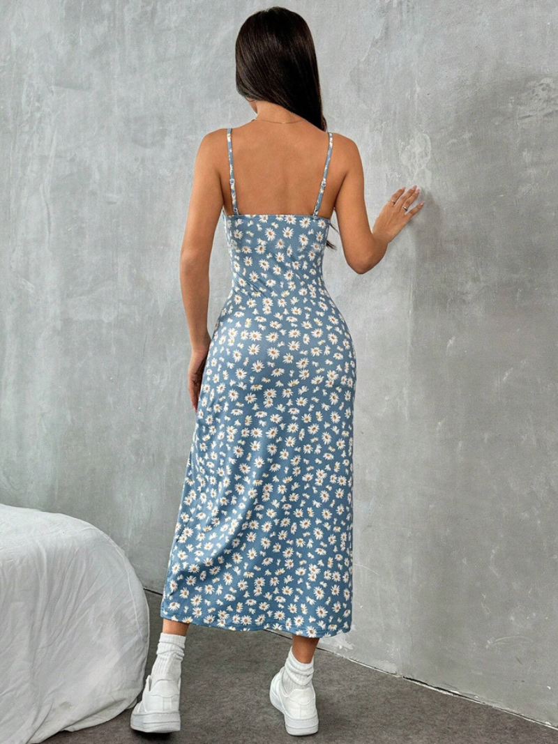 Robe Longue Droite Imprimée