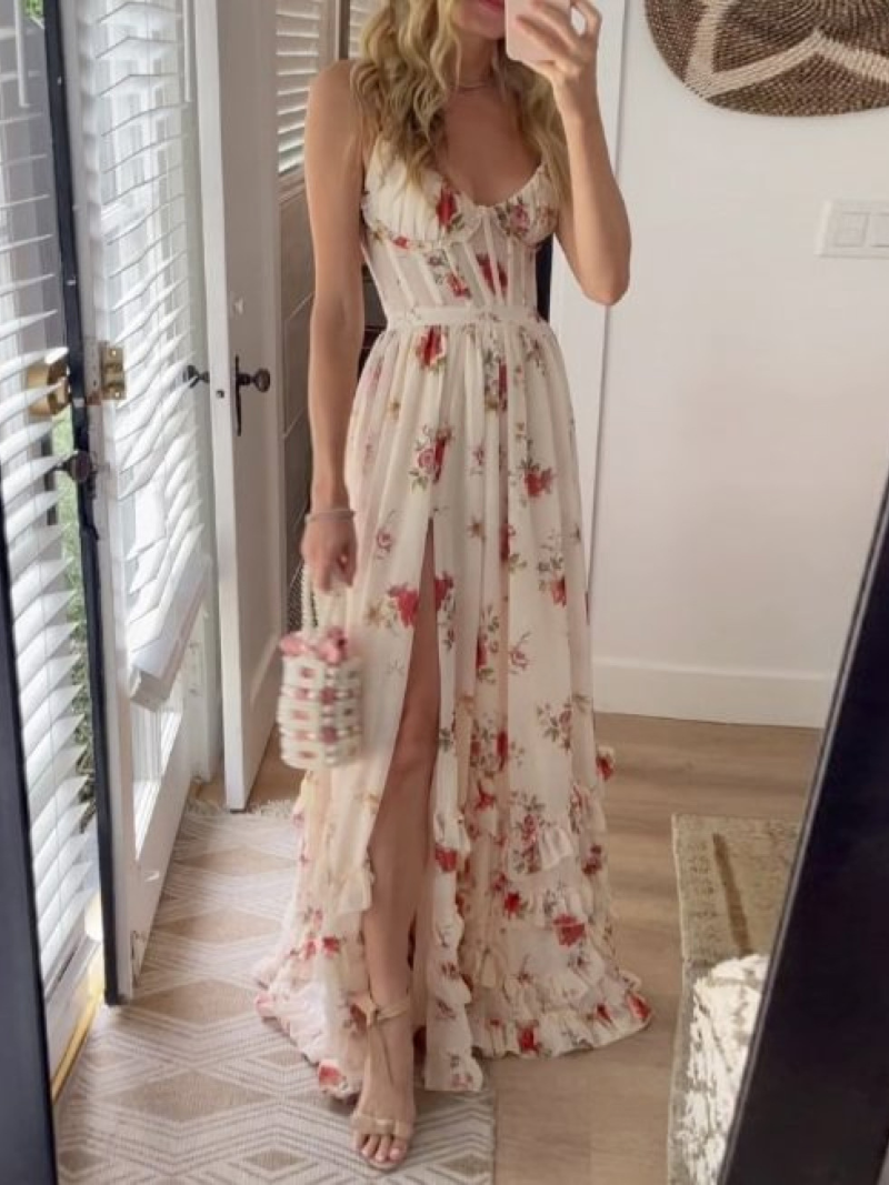 Robe Imprimée Décontractée Femme