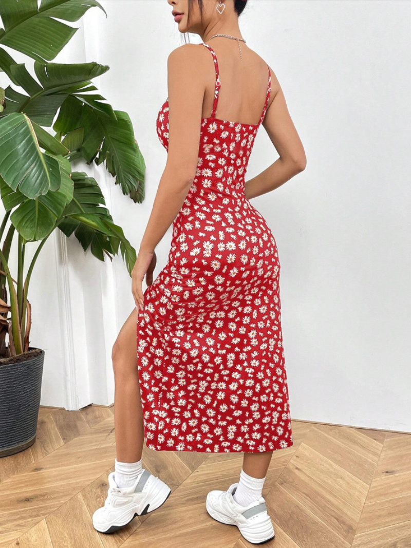 Robe Longue Droite Imprimée