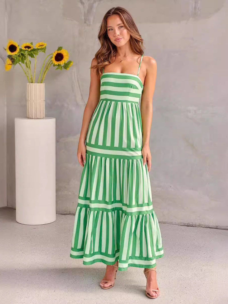 Robe Dos Nu Rayée Femme