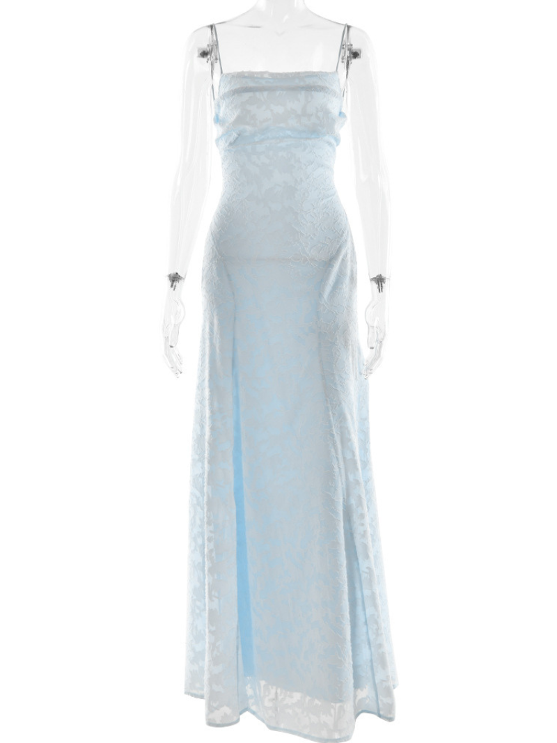 Robe d'Été Femme Dos Nu en Chiffon Élégante