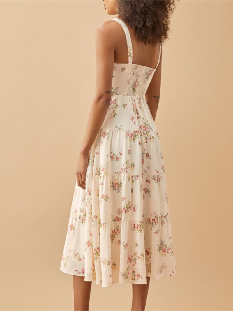 Robe Fleurie Vintage à Bretelles
