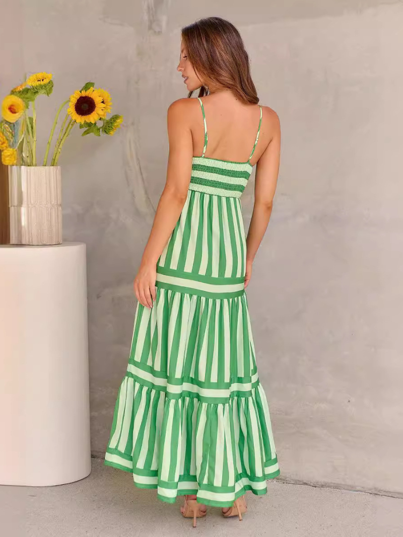 Robe Dos Nu Rayée Femme