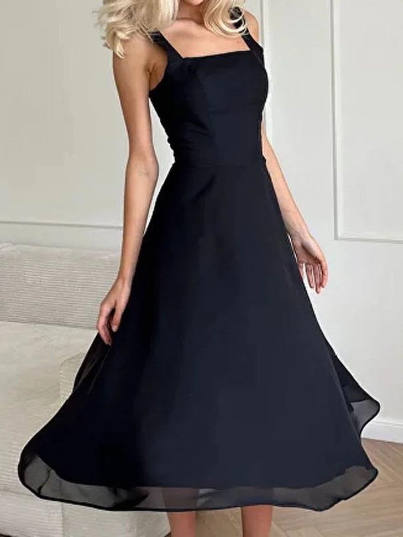 Robe Femme Col Carré Élégante