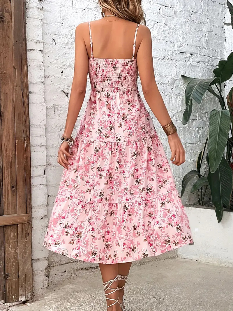 Robe d’Été Plage à Motifs Floraux
