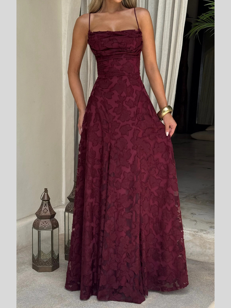 Robe d'Été Femme Dos Nu en Chiffon Élégante