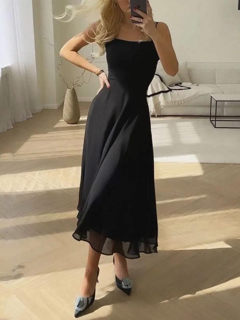 Robe Femme Col Carré Élégante