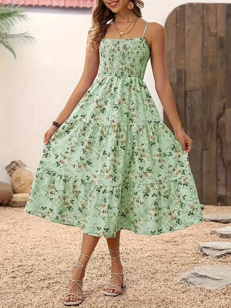 Robe d’Été Plage à Motifs Floraux