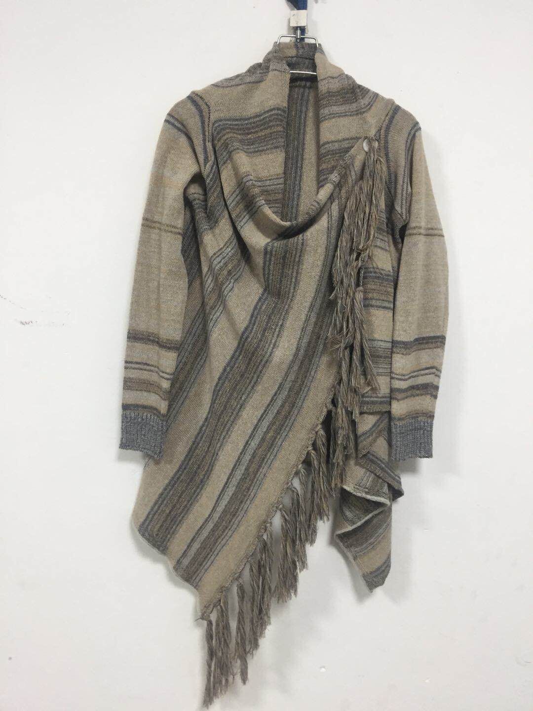 Striped Sweater Coat