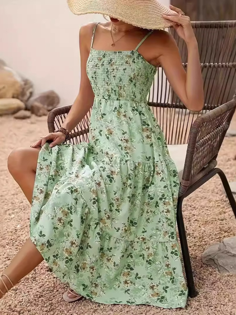 Robe d’Été Plage à Motifs Floraux