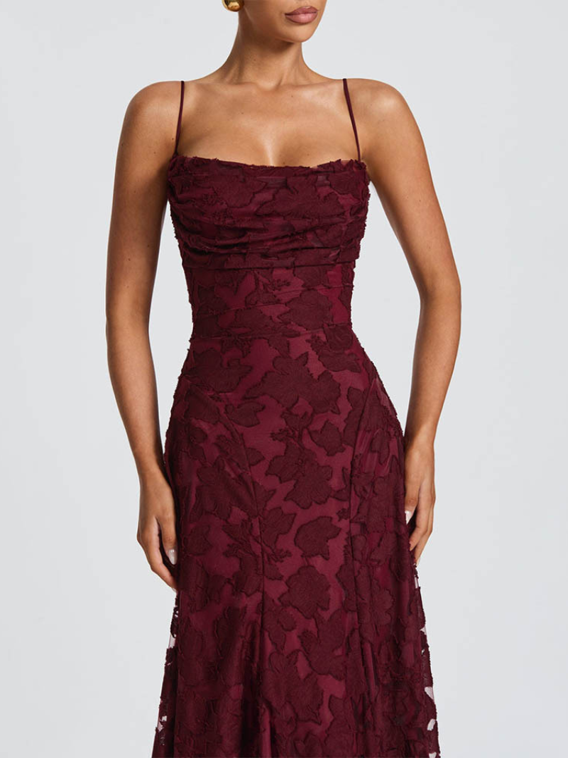 Robe d'Été Femme Dos Nu en Chiffon Élégante