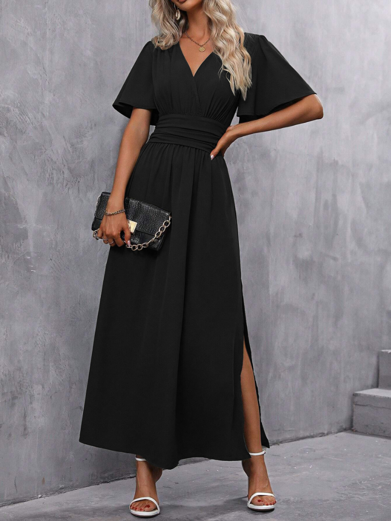 Robe Fendue Élégante et Tendance Femme