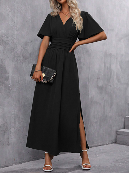 Robe Fendue Élégante et Tendance Femme