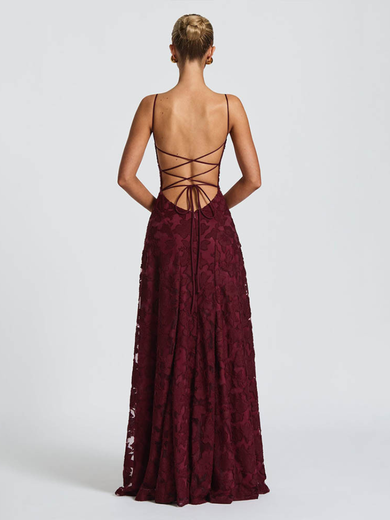 Robe d'Été Femme Dos Nu en Chiffon Élégante