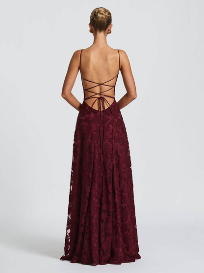 Robe d'Été Femme Dos Nu en Chiffon Élégante