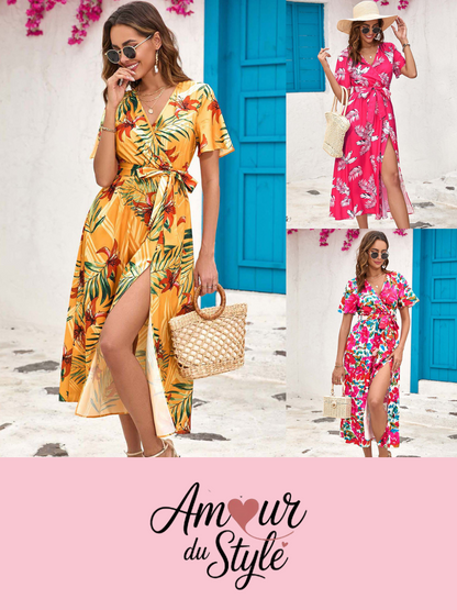 Robe Midi Fleurie d'Été
