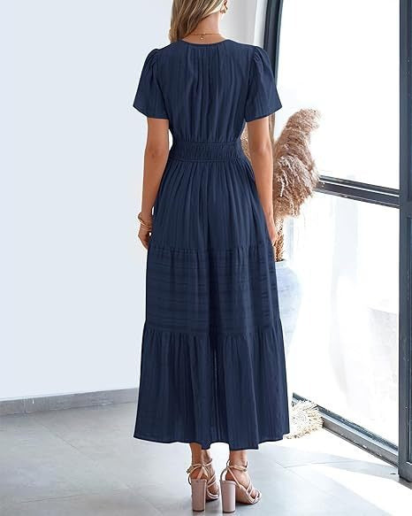 Robe Volantée à Manches Ballon