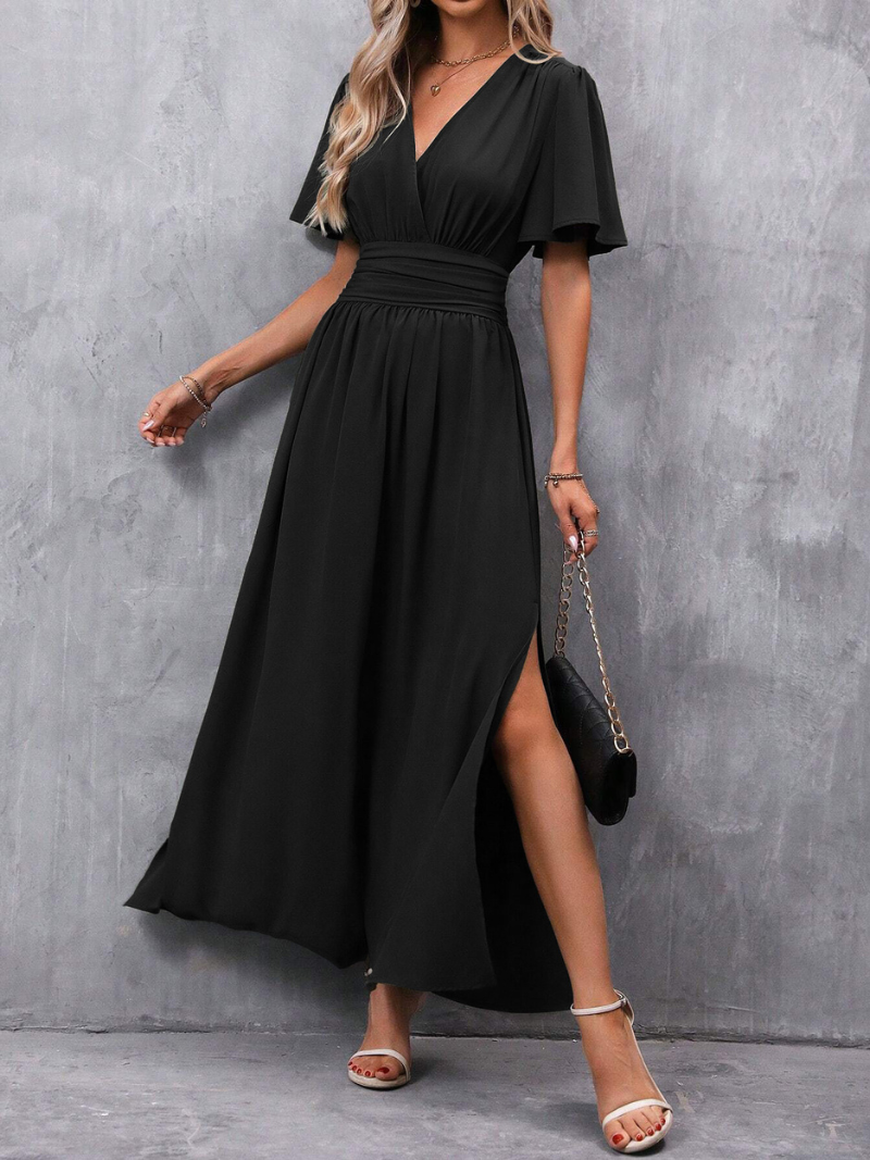 Robe Fendue Élégante et Tendance Femme