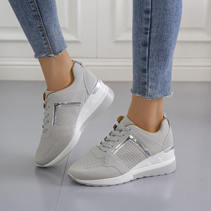 Sneakers Compensées Chic Mesh & Lacets