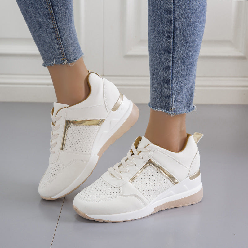 Sneakers Compensées Chic Mesh & Lacets