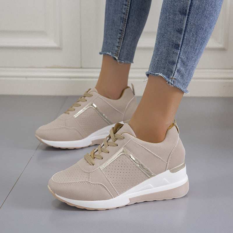 Sneakers Compensées Chic Mesh & Lacets