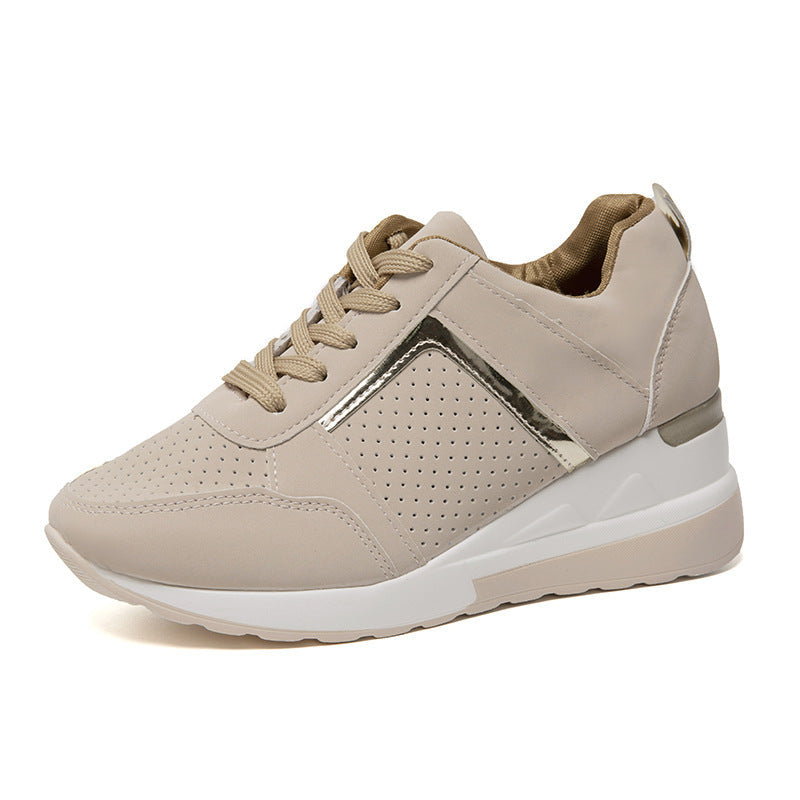 Sneakers Compensées Chic Mesh & Lacets