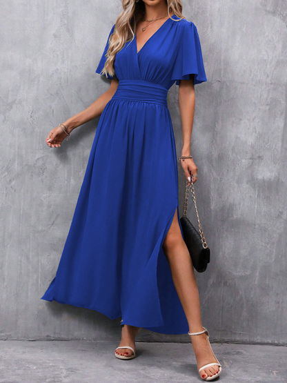 Robe Fendue Élégante et Tendance Femme