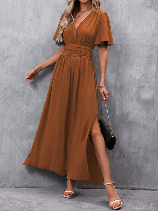 Robe Fendue Élégante et Tendance Femme