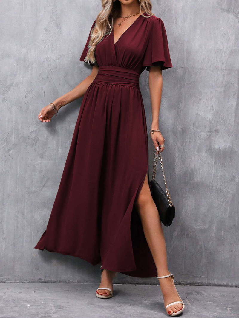 Robe Fendue Élégante et Tendance Femme