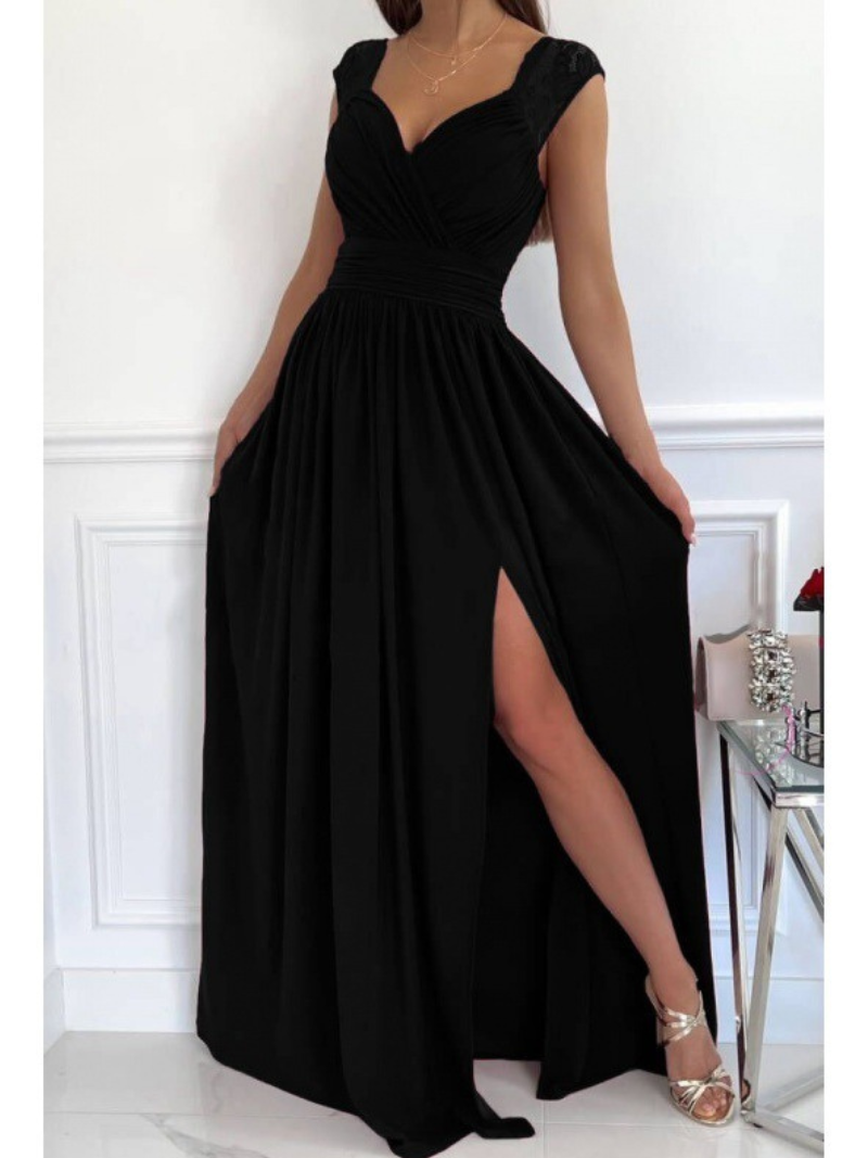 Robe Fendue Style Européen-Américain
