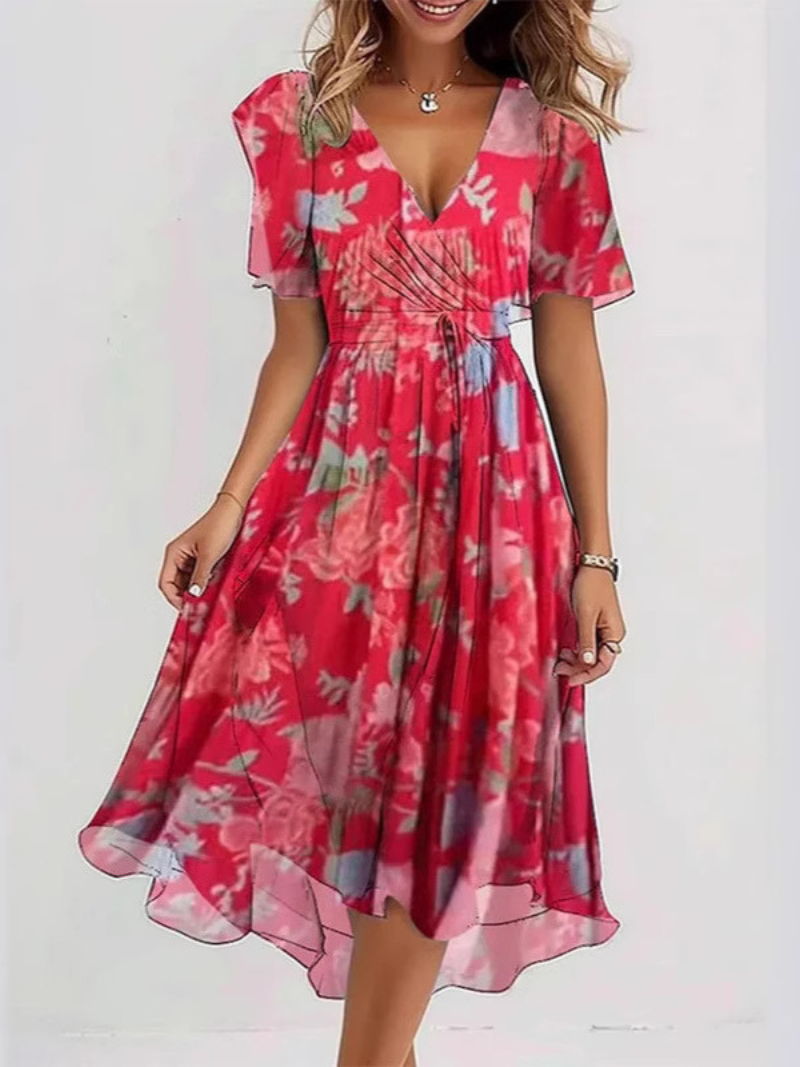 Robe Décontractée Imprimée Femme