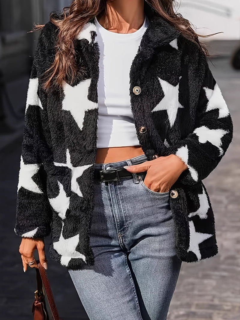 Manteau peluche double-face