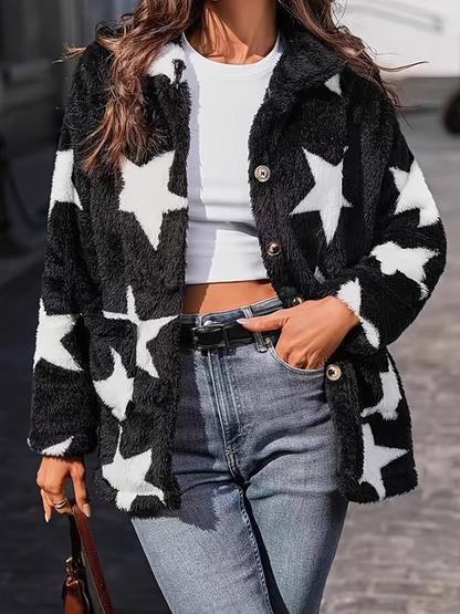 Manteau peluche double-face