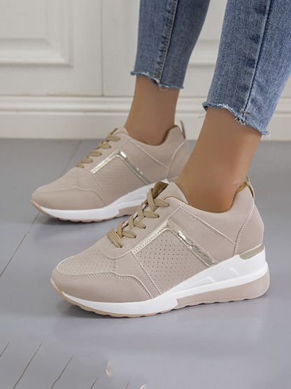 Sneakers Compensées Chic Mesh & Lacets