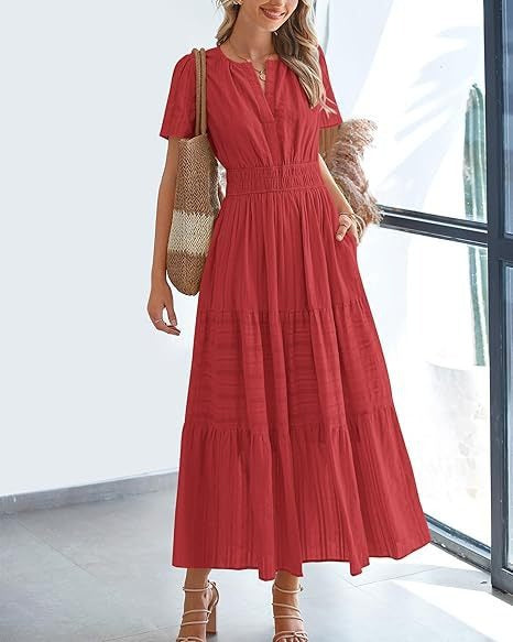 Robe Volantée à Manches Ballon