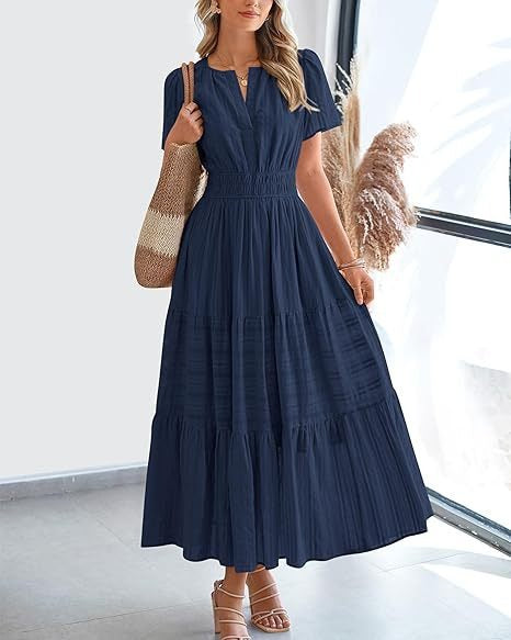 Robe Volantée à Manches Ballon