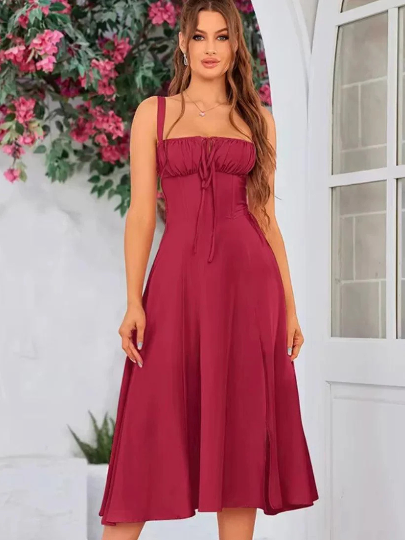 Robe Corset Élégante Mi-longue