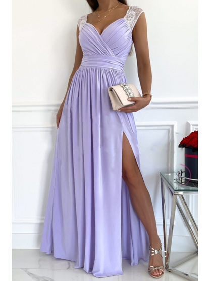 Robe Fendue Style Européen-Américain