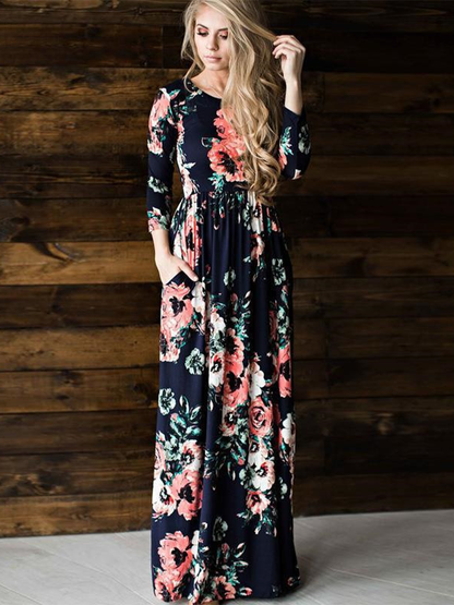 Robe Femme Imprimée Élégante