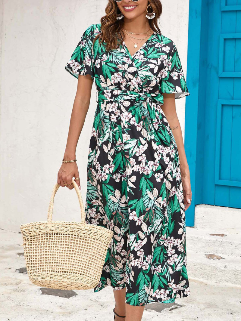 Robe Midi Fleurie d'Été