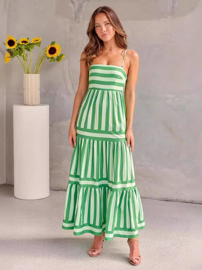 Robe Dos Nu Rayée Femme