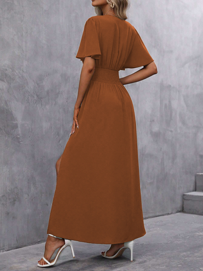 Robe Fendue Élégante et Tendance Femme