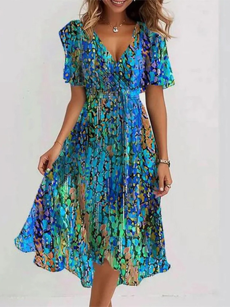 Robe Décontractée Imprimée Femme