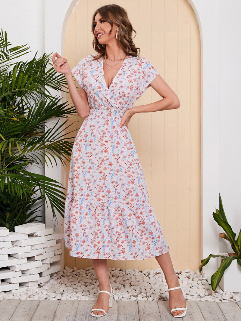 Robe Longue Évasée en Chiffon