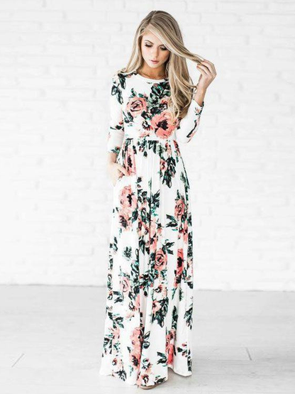 Robe Femme Imprimée Élégante