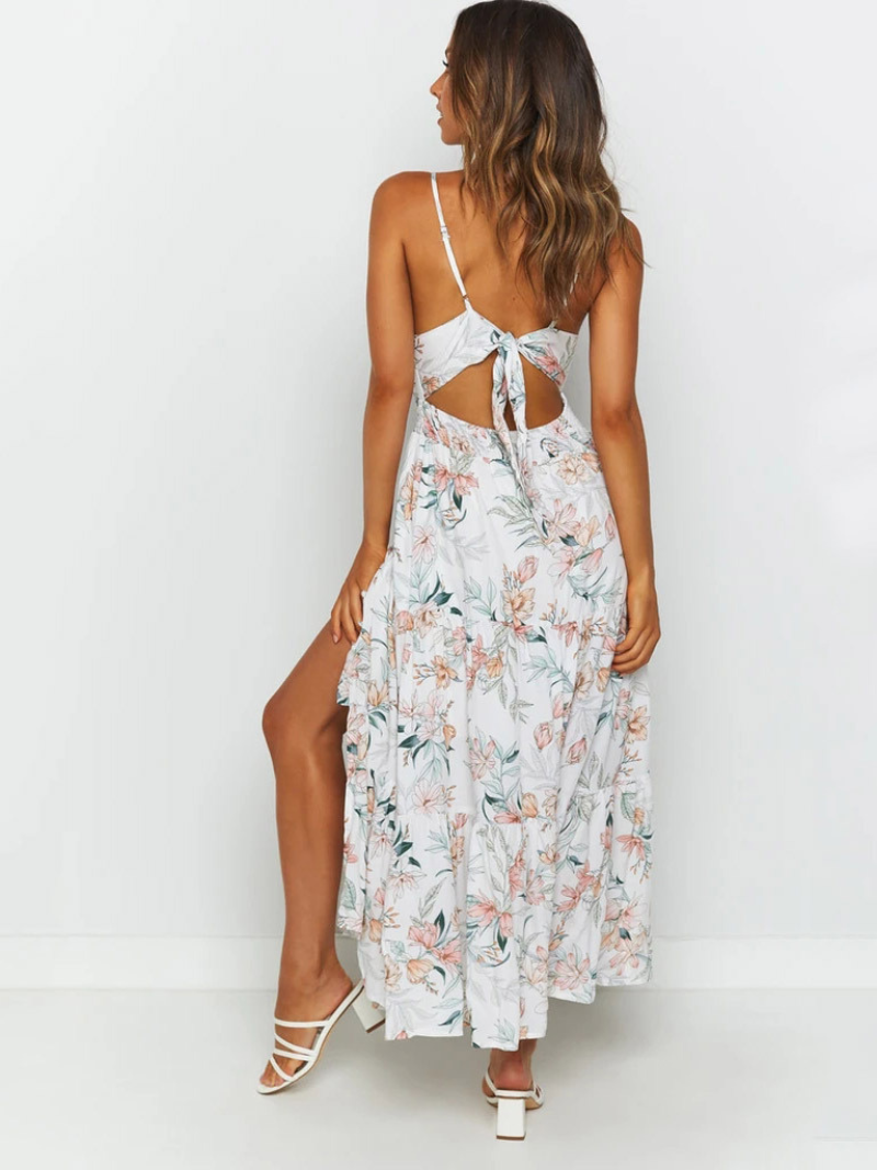 Robe Fille Style Pastoral Fleurie Bretelles
