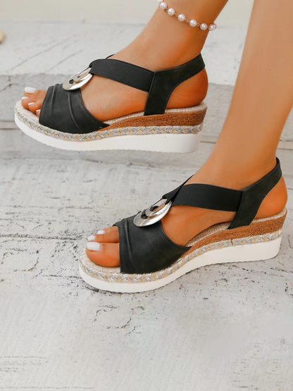 Sandales Été Femme à Boucle Métal
