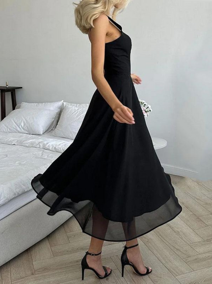 Robe Femme Col Carré Élégante